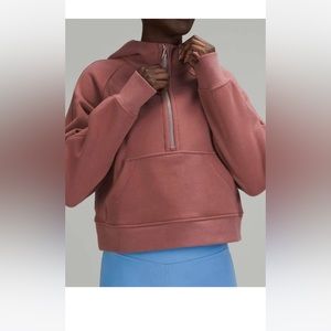 Lululemon scuba oversized half zip hoodie blush xs/s